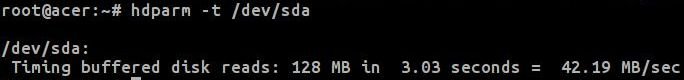 hdparm read speed test