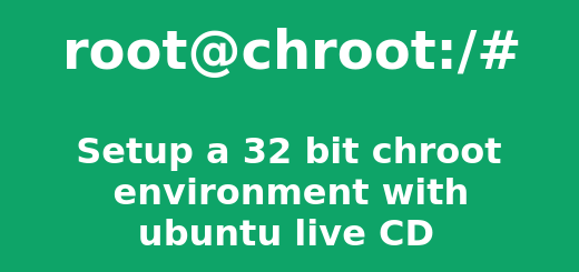 Setup 32 bit ubuntu chroot
