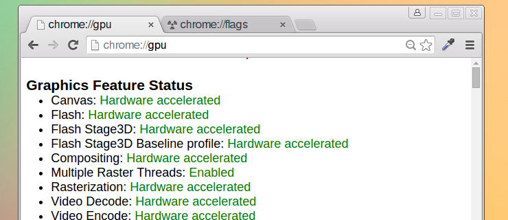 chrome hardware acceleration fully enabled