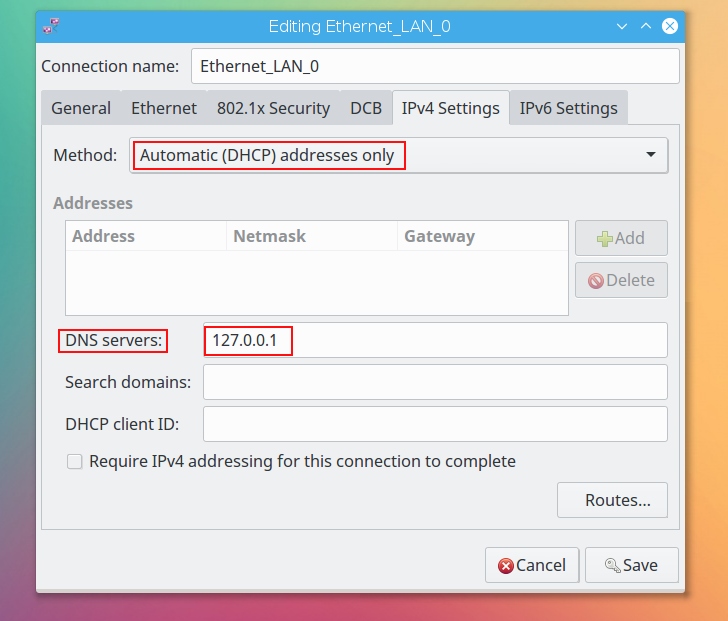 dnsmasq caching dns server network manager