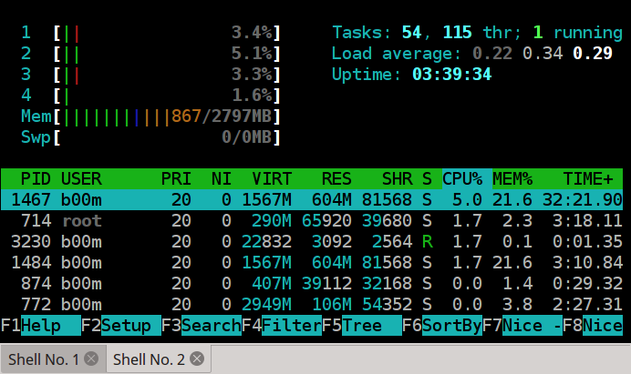 monitor memory usage of a process linux