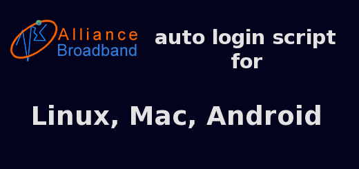 alliance broadband auto login script linux