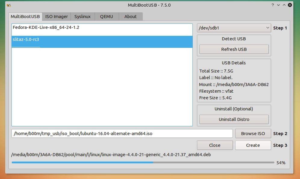create multiboot usb linux