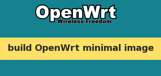 openwrt minimal image custom firmware