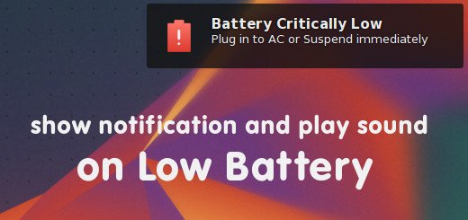 Linux low battery alert