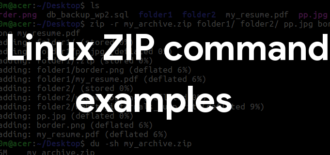 linux zip command example