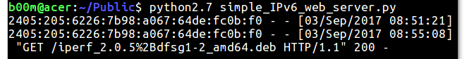 python ipv6 web server