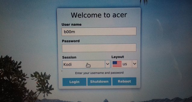 launch ubuntu KODI from sddm