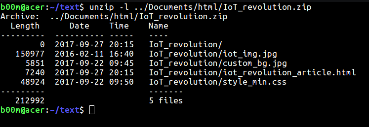 unix untar unzip command