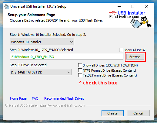 boot from usb fat32 may ntfs