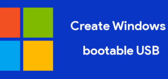 create a windows 10 bootable USB