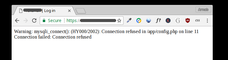 mysql connection refused