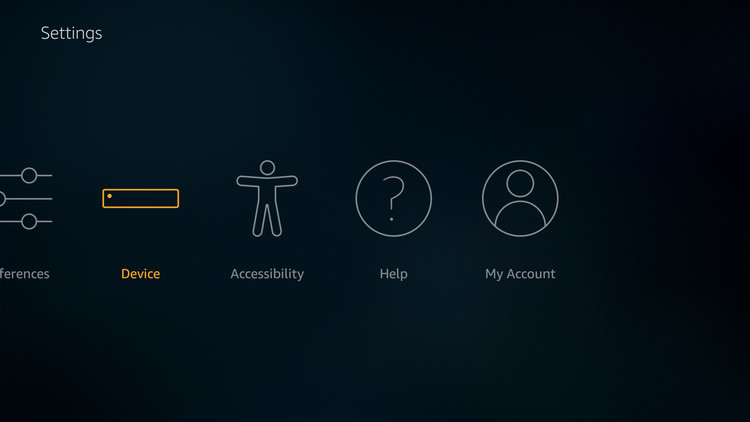 FireStick device settings