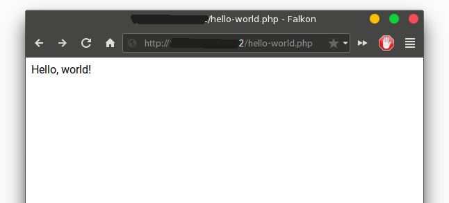 php hello world test